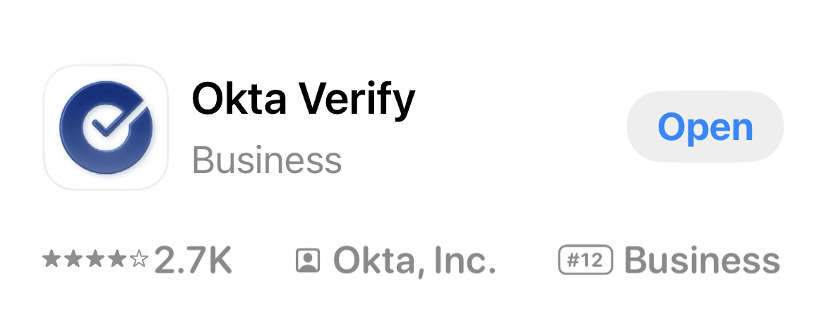 OKTA app store screenshot