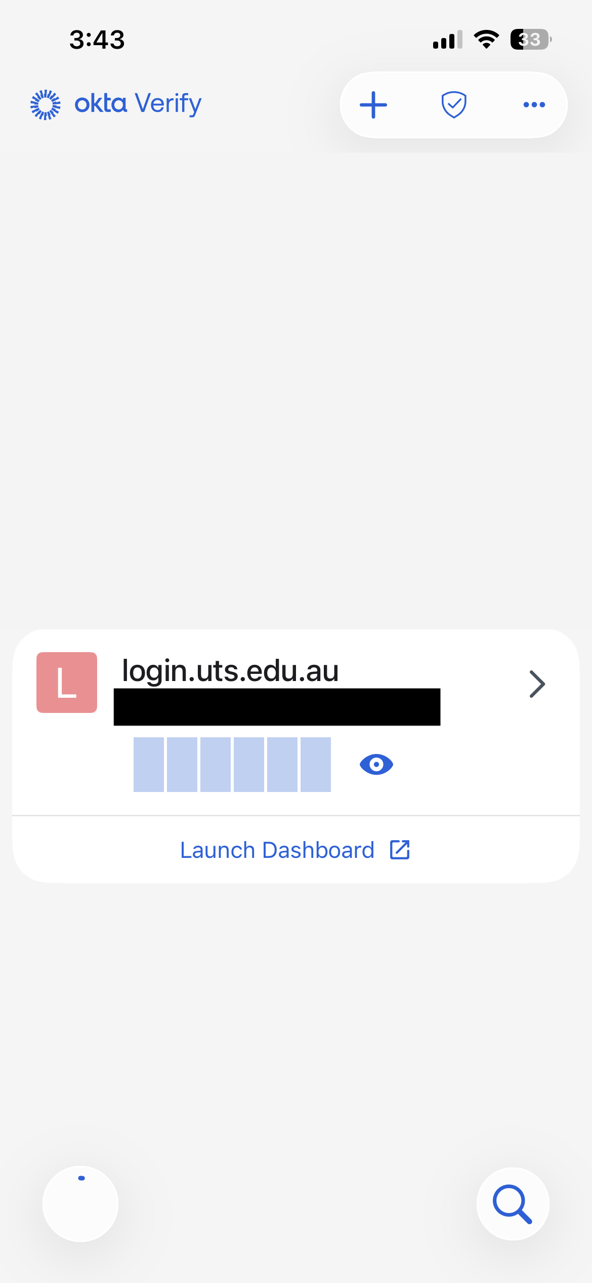 okta dashboard