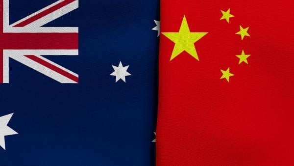 Australia China flags