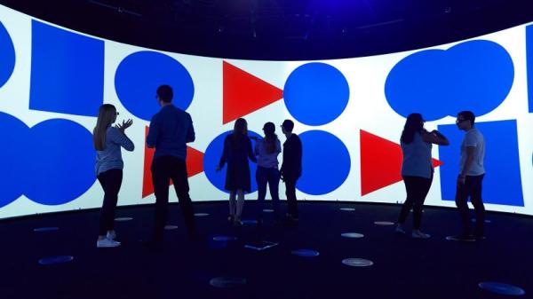 data arena with people