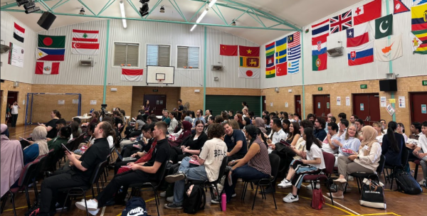 Students patiently waiting for the session to begin