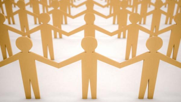 3d image of paper cutouts