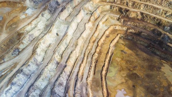 800x450 Deep excavation hole of an open pit mine for rare earth elements