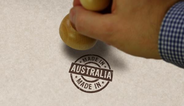 Made in Australia stamp and stamping hand