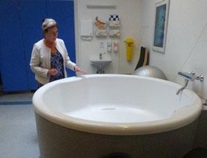 Maralyn Foureur visiting birth unit in Denmark.
