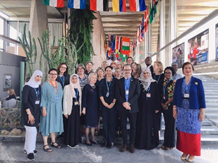 A group of individuals at the 72nd World Health Assembly