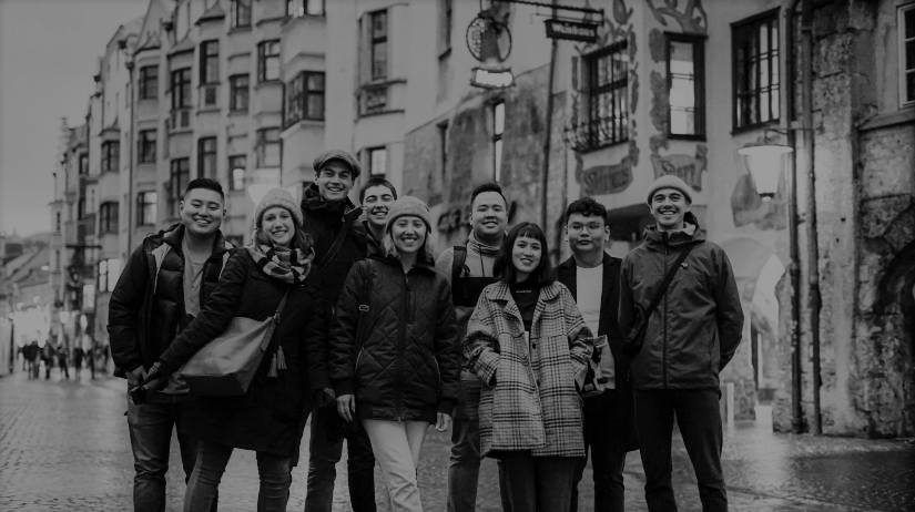 Miles Thornton and friends in Austria on a Global Short Program