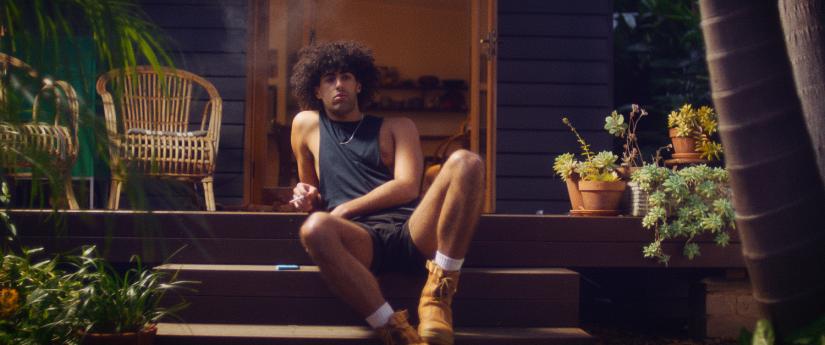 man sitting on the stair