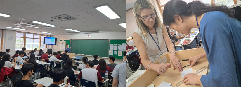 Pauline's maths class at Beombak High School