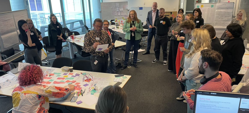 Group participating in Community Voice workshop