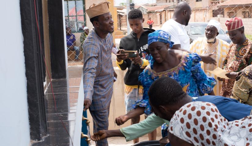 Photo of a smart water kiosk in Nigeria