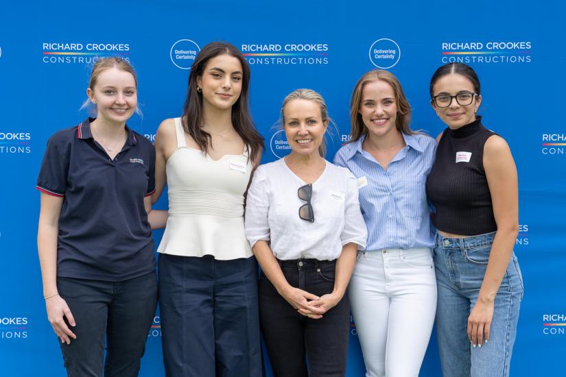 Samantha Kuiper, General Manager – Design and Innovation, joins Sophie and Elise, 2022 scholarship recipients and Madison and Helena, 2021 scholarship recipients
