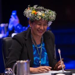 Mrs Elizabeth Iro, newly appointed WHO Chief Nurse at the Sixty-Eighth Session of the WHO Regional Committee for the Western Pacific