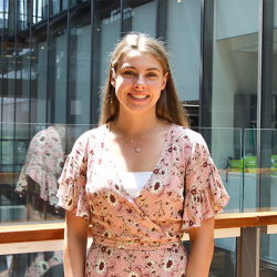 Portrait shot of Sally in UTS building 10