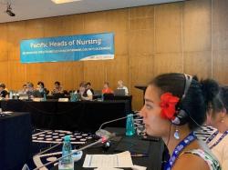 Chair of PHoN coordinating the meeting with CNMOs and Ministerial colleagues from Pacific in attendance