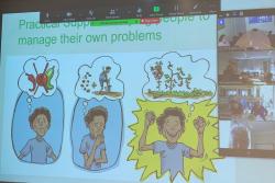 Zoom call for basic psychosocial skills workshop