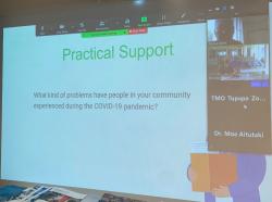 Zoom call for basic psychosocial skills workshop