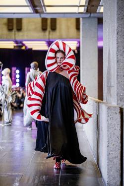 Model wearing Alexander Enticknap design