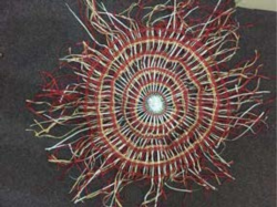 Made out of the Chapter on Women incarceration from the RCAIDC report. Woven like the Sun Mats of our people it weaves together the history of incarceration and the impact on our cultural knowledge when our women are taken away.