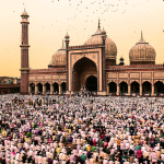 Photo Of Crowd Of People Gathering Near Jama Masjid, Delhi
