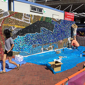 UTS students create large mural for iconic Sydney building | University