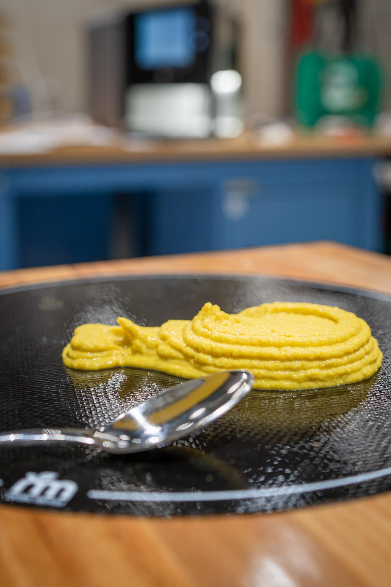 Example of a 3D-printed puree