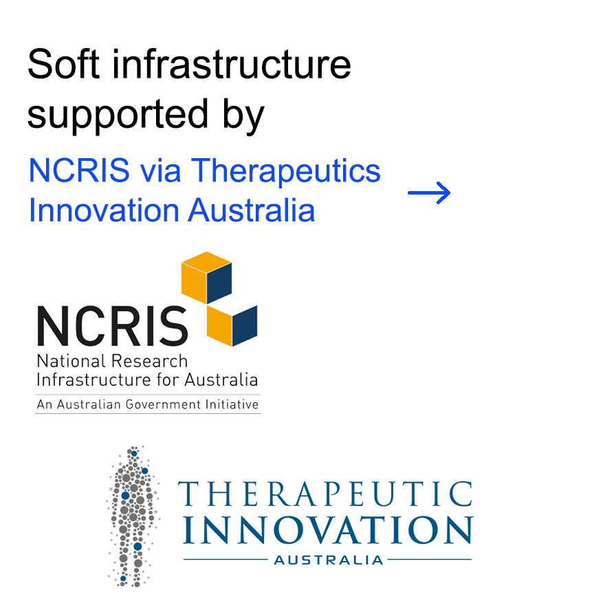Soft infrastructure supported by NCRIS via Therapeutics Innovation Australia