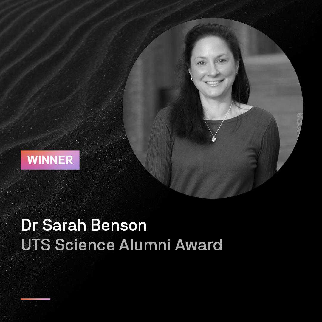 Dr Sarah Benson UTS Science Alumni Award