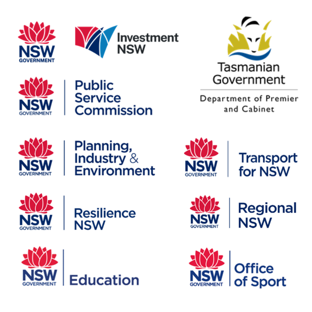 Logos from state government departments