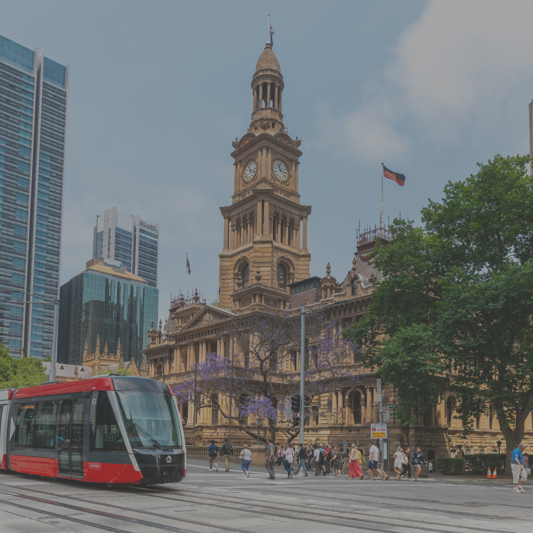 Sydney Town Hall and Light Rail