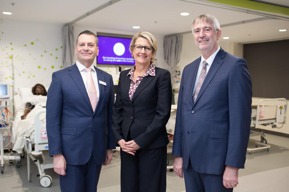 Dean of the Faculty of Health Professor John Daly, Secretary of the NSW Ministry of Health Elizabeth Koff and UTS Provost Professor Peter Booth at the official opening. Picture by Anna Zhu