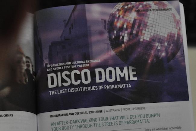 Sydney Festival program showing Disco Dome event