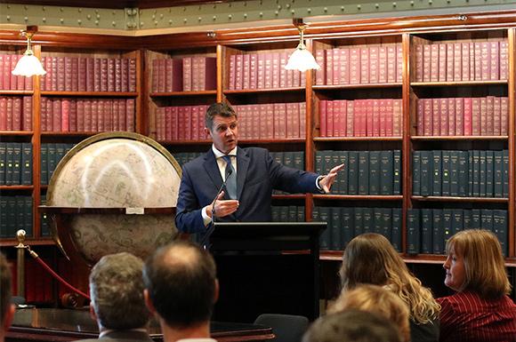 Premier Mike Baird speaks that the Australopedia launch