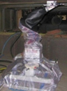 Photo of the grit-blasting robot
