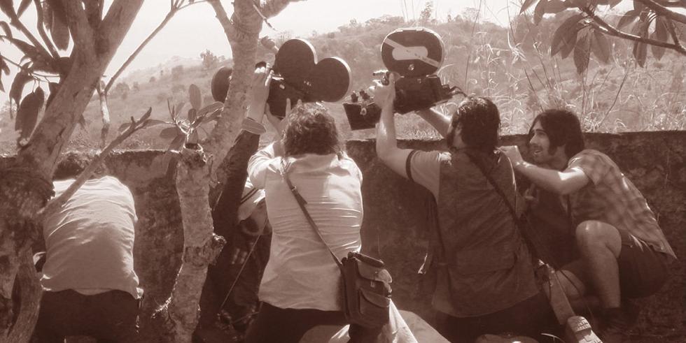 A scene from the film Balibo... the Balibo Five journalists shortly before they were killed in East Timor in 1975. Picture: ©Tony Maniaty/Pacific Journalism Review