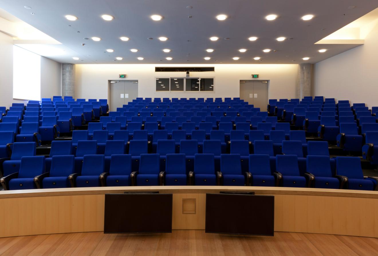 evel 2 Auditorium, the largest space in the building, seating up to 240 people. It will not be used for teaching and learning, but for presentations, ceremonies and conferences.