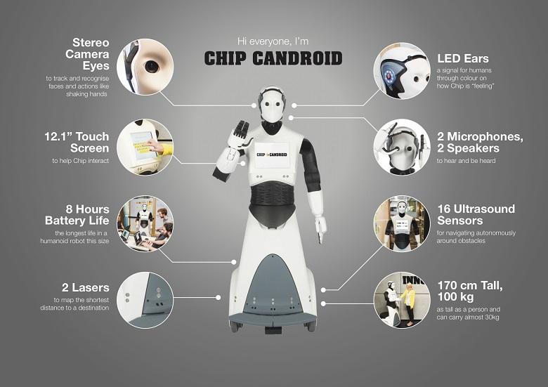 Infographic showing details about Chip Candroid