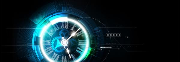 Abstract futuristic technology background with clock concept