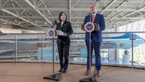 800x450 President Tsai and US House Speaker Kevin McCarthy make a joint press appearance