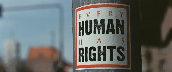 Bottle saying Every Human has Rights