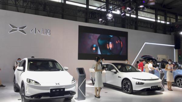 Xpeng booth showroom in Shanghai Pudong International Auto Show