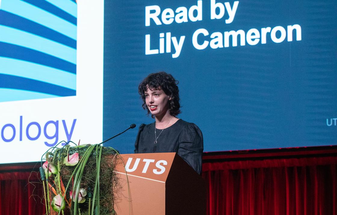 Lily Cameron speaking