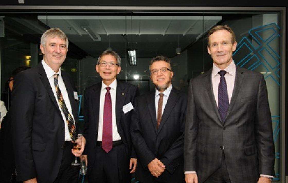 L-R: Prof Peter Booth, Prof Hung Nguyen, Prof Mohammed Bennamoun and Prof Patrick Wood