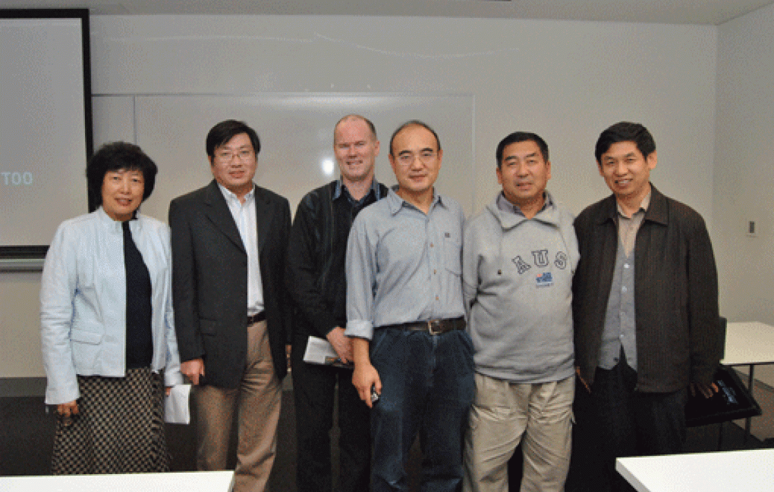 L-R: Prof Jie Lu (QCIS), A/Prof Guangquan Zhang (QCIS), A/Pro Barry Jay (QCIS), Dr Junhu Wang (Griffith University), A/Prof Mao Lin Huang (UTS), Prof Chengqi Zhang (QCIS) 