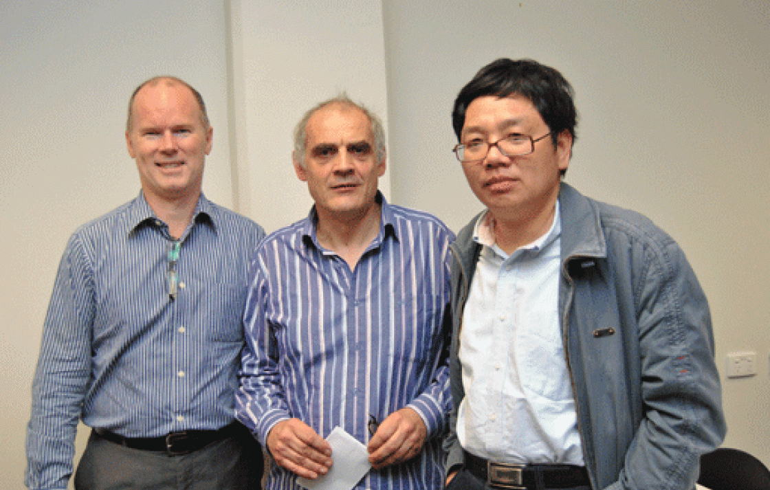 L-R: A/Prof Barry Jay (QCIS), Dr Pierre-Louis Curien (National Centre for Scientific Research, France), Prof Mingsheng Ying (QCIS)