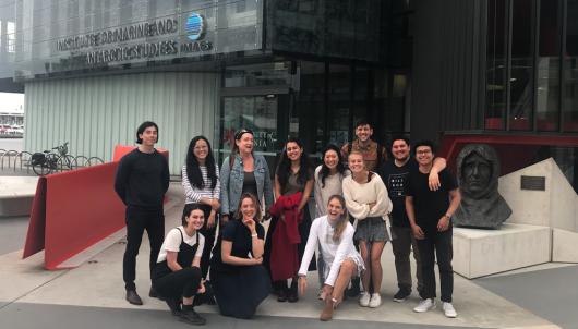 UTS Master of Architecture students pose outside of IMAS