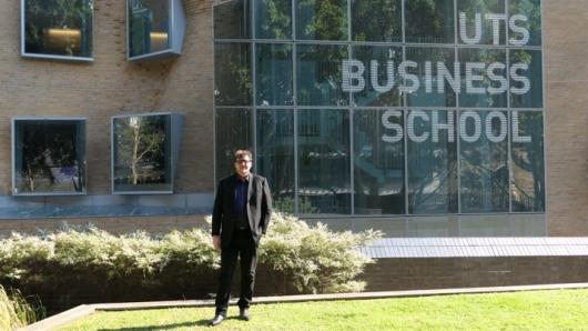 Professor Carl Rhodes outside UTS Business School
