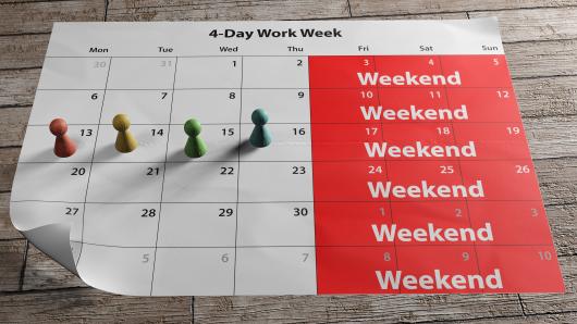4-day work week. Adobe Stock image.