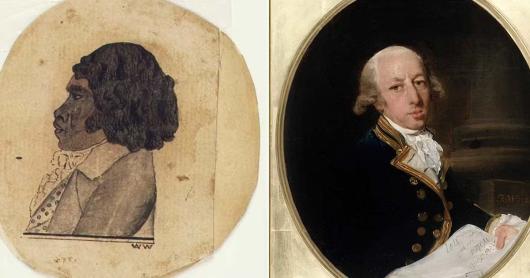 Portraits of two men, side by side