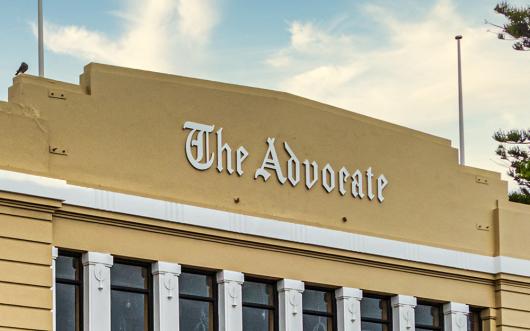 Stock picture of the Advocate Newspaper building in Burnie, Tasmania